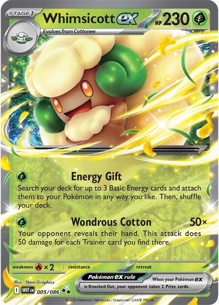 Whimsicott ex 005/086 - Double Rare