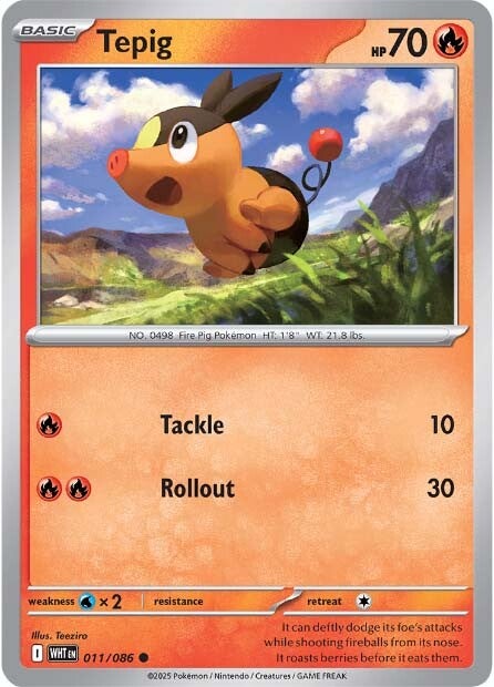 Tepig 011/086 - Common - Reverse Holo