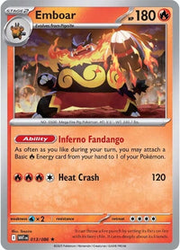 Emboar 013/086 - Rare - Holo-Kantocards