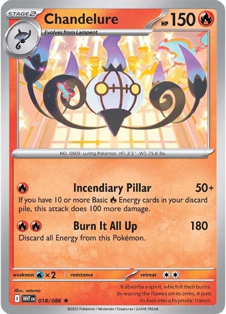 Chandelure 018/086 - Rare - Reverse Holo