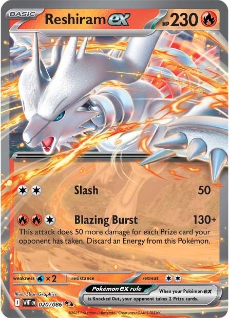 Reshiram ex 020/086 - Double Rare