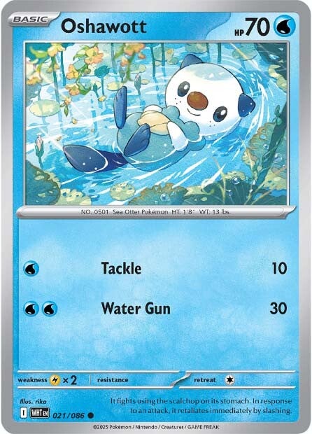 Oshawott 021/086 - Common - Reverse Holo