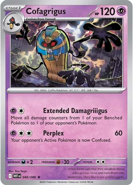 Cofagrigus 040/086 - Rare - Reverse Holo