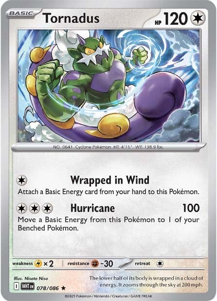 Tornadus 078/086 - Rare - Holo