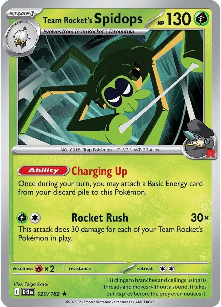 Team Rocket's Spidops 020/182 - Rare-Kantocards