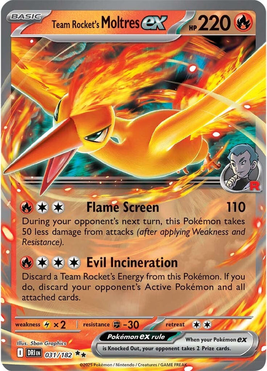 Team Rocket's Moltres ex 031/182 - Double Rare