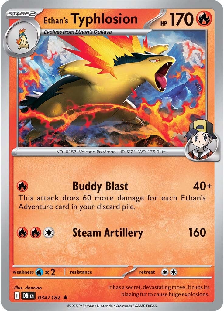 Ethan's Typhlosion 034/182 - Rare