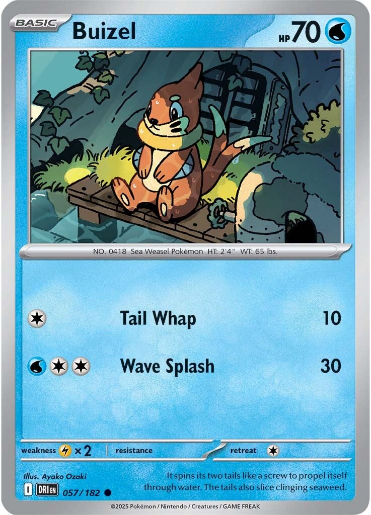 Buizel 057/182 - Common - Reverse Holo
