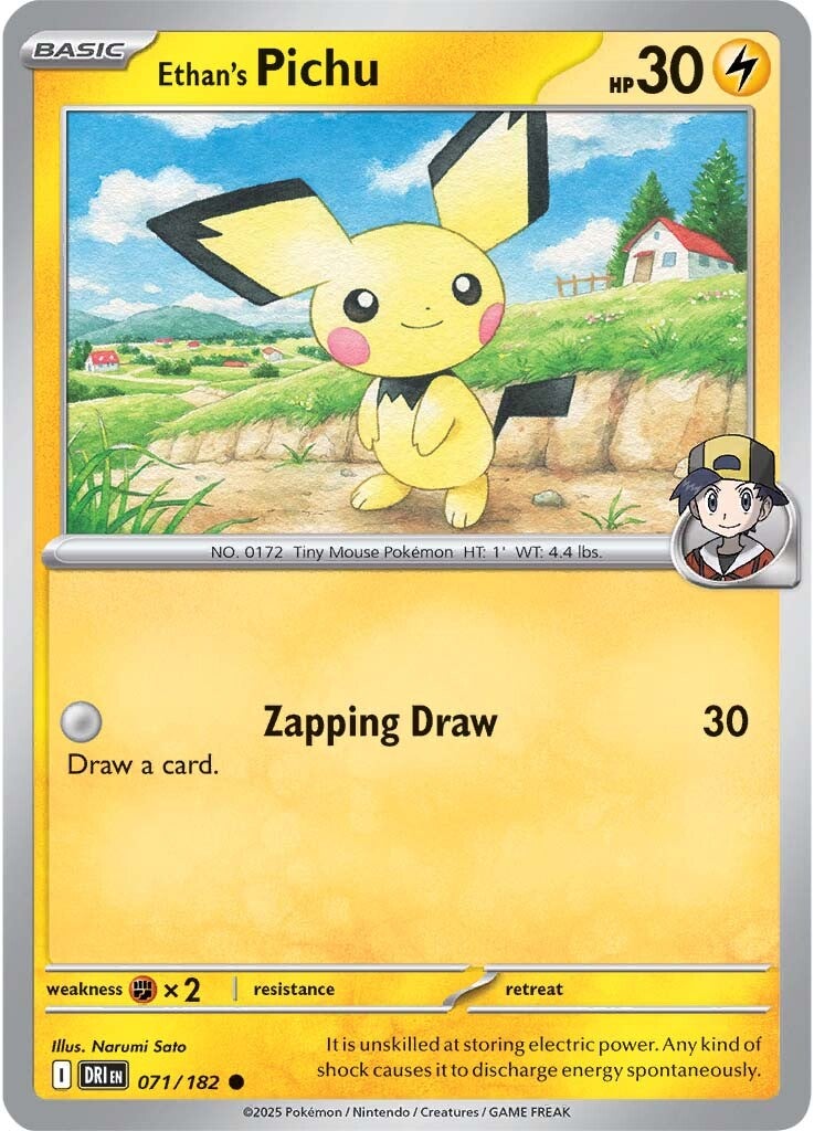 Ethan's Pichu 071/182 - Common - Reverse Holo