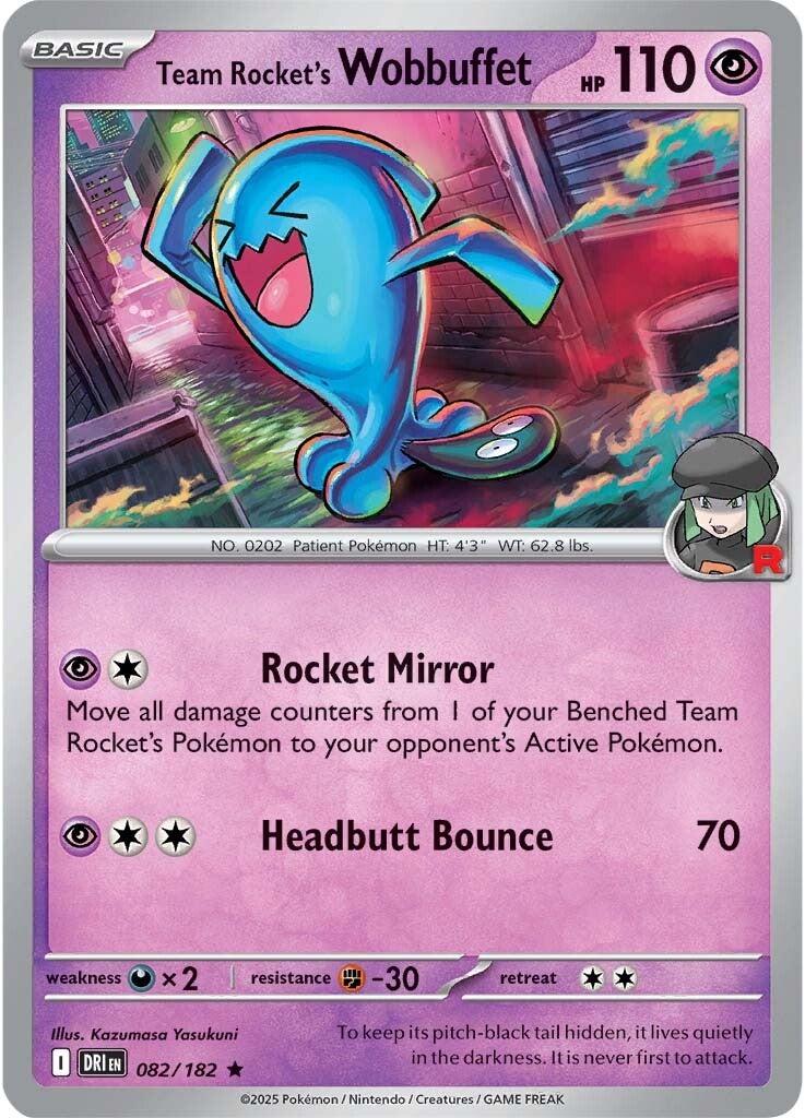 Team Rocket's Wobbuffet 082/182 - Rare
