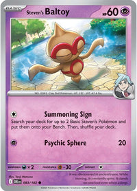 Steven's Baltoy 083/182 - Common - Reverse Holo-Kantocards