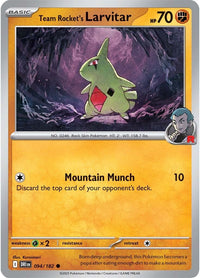 Team Rocket's Larvitar 094/182 - Common - Reverse Holo-Kantocards
