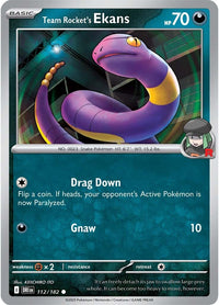 Team Rocket's Ekans 112/182 - Common - Reverse Holo-Kantocards
