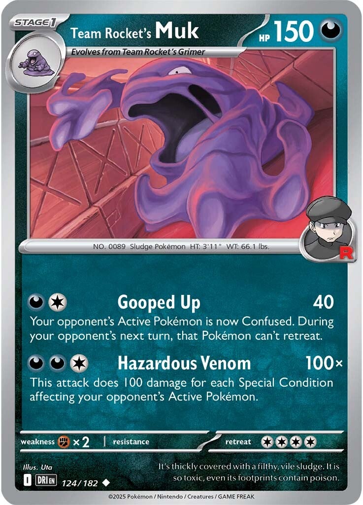 Team Rocket's Muk 124/182 - Uncommon - Reverse Holo