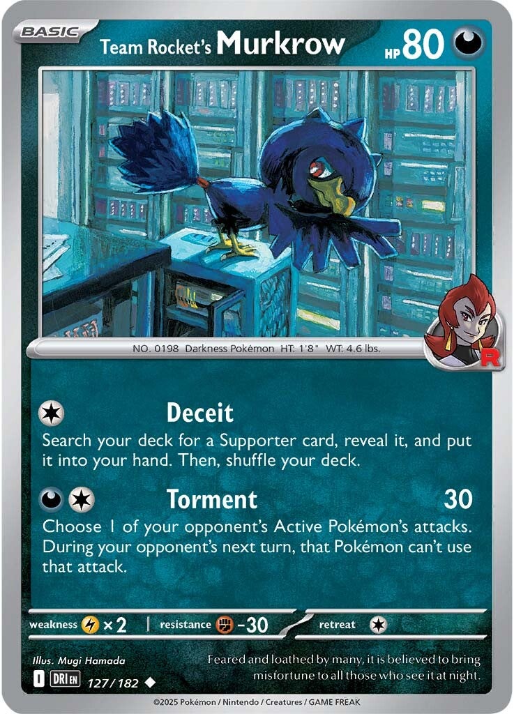 Team Rocket's Murkrow 127/182 - Uncommon