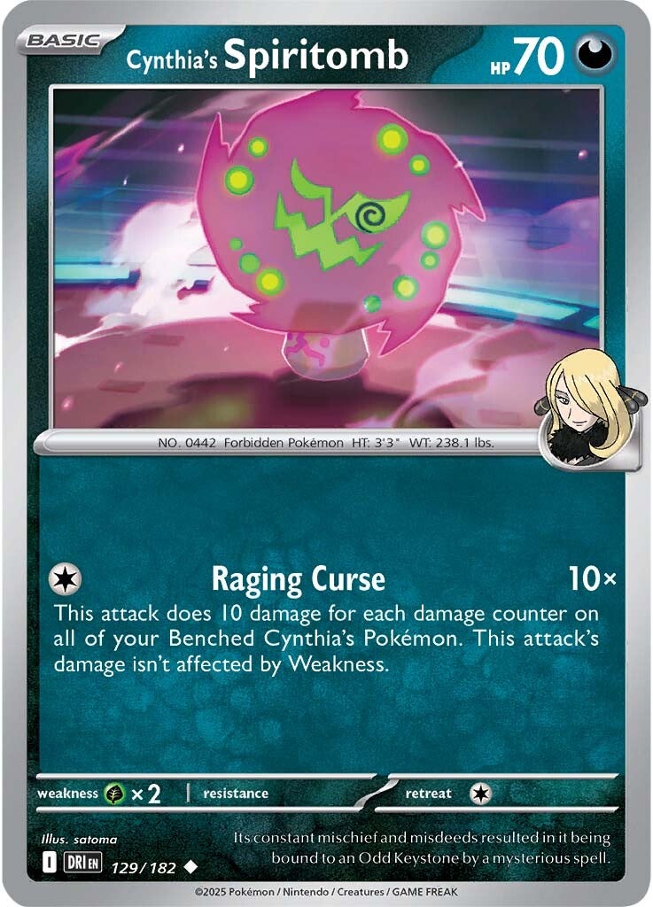 Cynthia's Spiritomb 129/182 - Uncommon - Reverse Holo