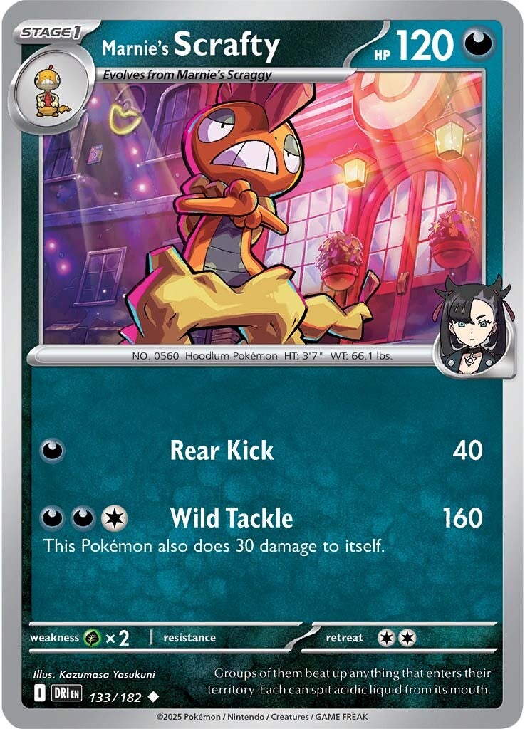 Marnie's Scrafty 133/182 - Uncommon - Reverse Holo