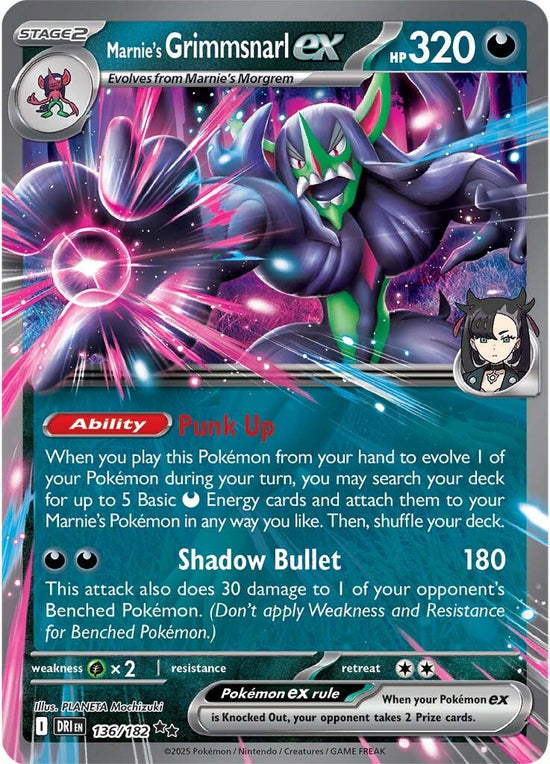Marnie's Grimmsnarl ex 136/182 - Double Rare