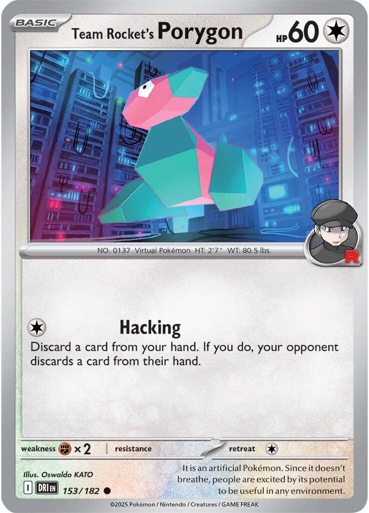 Team Rocket's Porygon 153/182 - Common - Reverse Holo