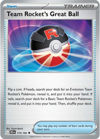 Team Rocket's Great Ball 175/182 - Uncommon - Reverse Holo-Kantocards