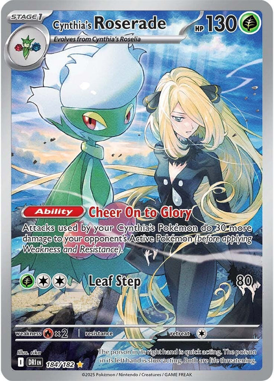 Cynthia's Roserade 184/182 - Illustration Rare