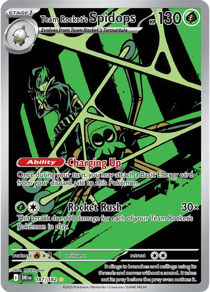Team Rocket's Spidops 187/182 - Illustration Rare
