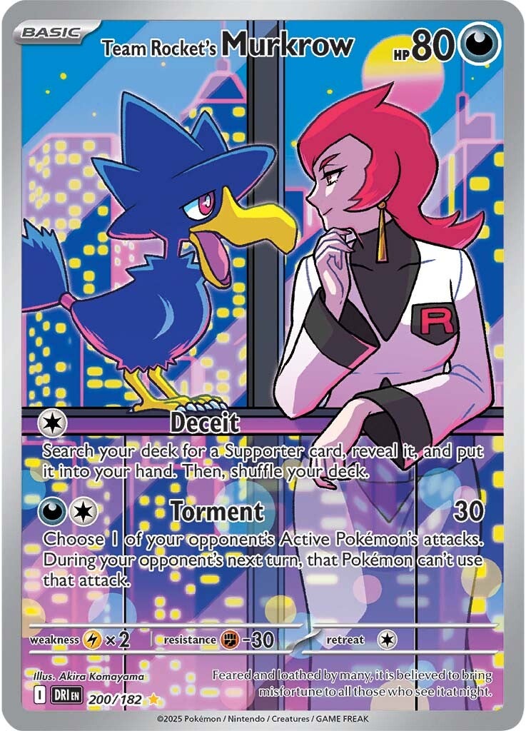 Team Rocket's Murkrow 200/182 - Illustration Rare