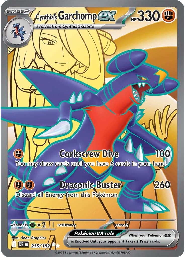 Cynthia's Garchomp ex 215/182 - Ultra Rare-Kantocards