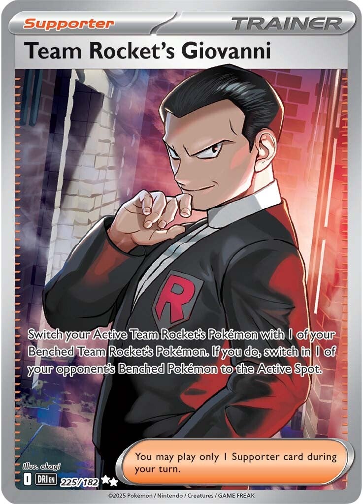 Team Rocket's Giovanni 225/182 - Ultra Rare