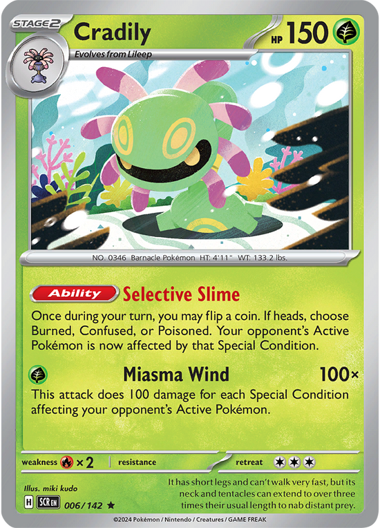 Cradily 006/142 - Rare - Reverse Holo