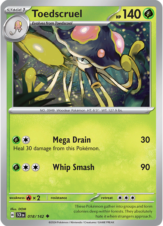 Toedscruel 018/142 - Uncommon - Reverse Holo