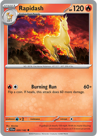 Rapidash 020/142 - Uncommon - Reverse Holo-Kantocards