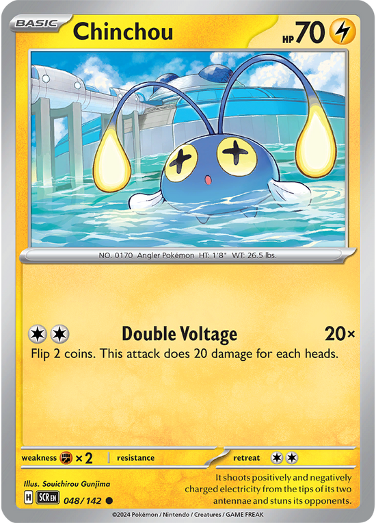 Chinchou 048/142 - Common - Reverse Holo