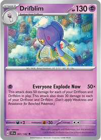 Drifblim 061/142 - Uncommon - Reverse Holo-Kantocards