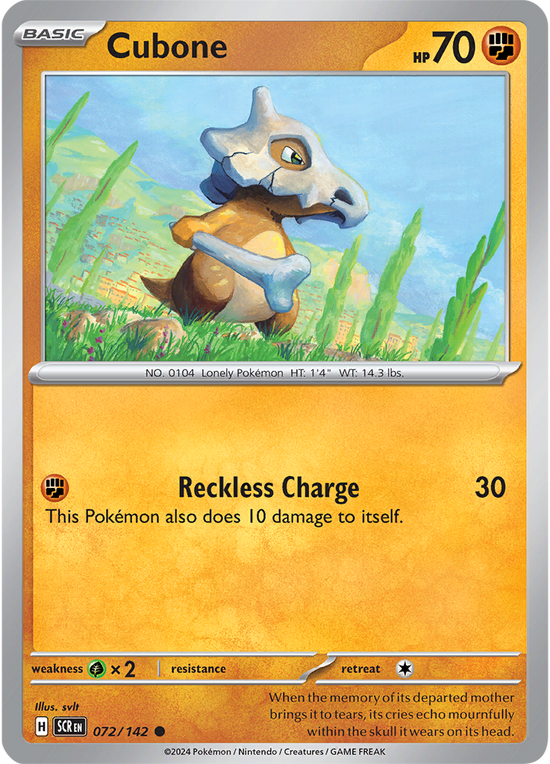 Cubone 072/142 - Common - Reverse Holo