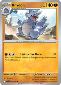 Rhydon 075/142 - Common - Reverse Holo-Kantocards