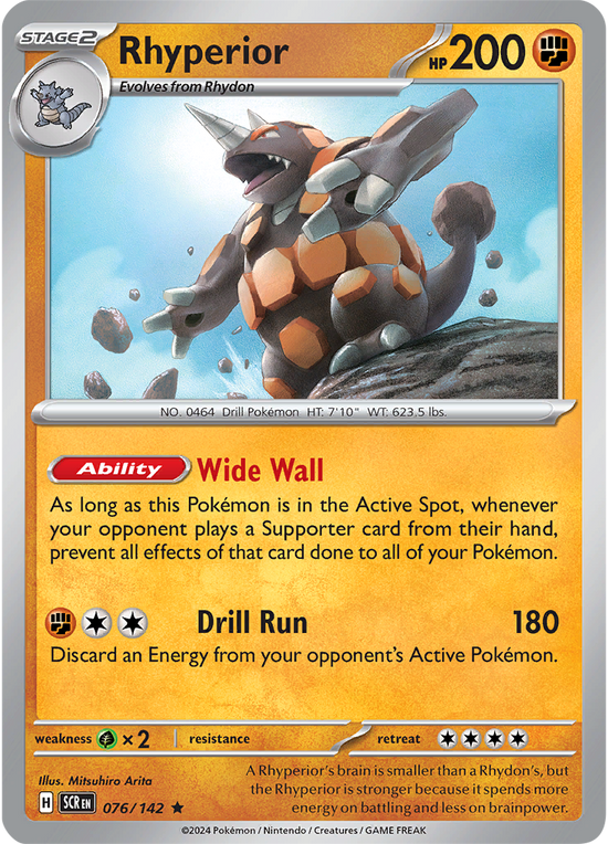 Rhyperior 076/142 - Rare - Holo