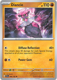 Diancie 086/142 - Uncommon - Reverse Holo-Kantocards