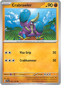 Crabrawler 087/142 - Common - Reverse Holo-Kantocards