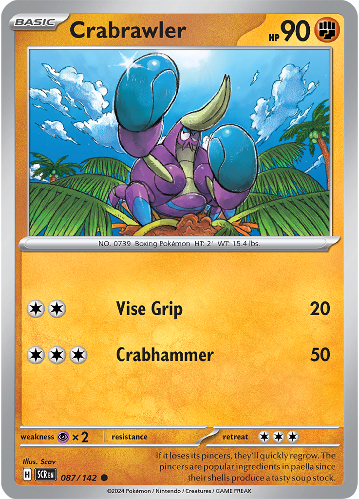 Crabrawler 087/142 - Common - Reverse Holo