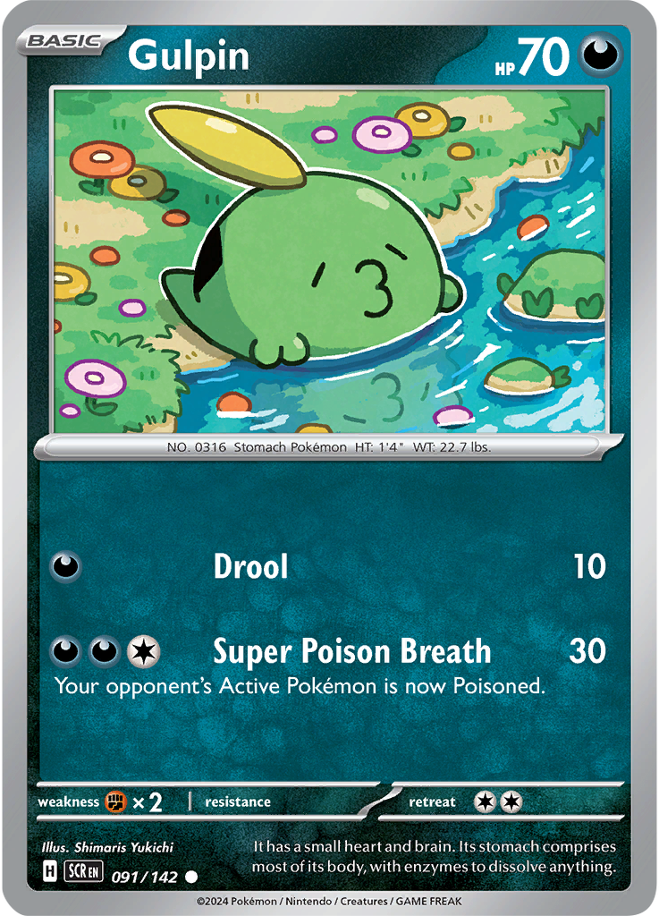 Gulpin 091/142 - Common - Reverse Holo