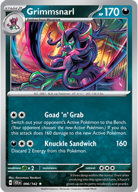 Grimmsnarl 096/142 - Rare - Reverse Holo-Kantocards