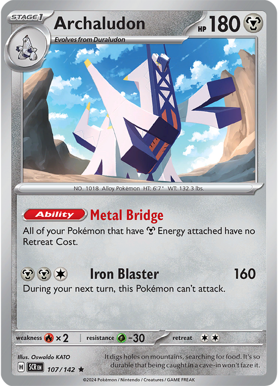 Archaludon 107/142 - Rare - Holo