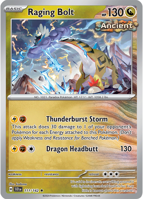 Raging Bolt 111/142 - Rare - Holo