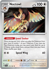 Noctowl 115/142 - Rare - Reverse Holo-Kantocards