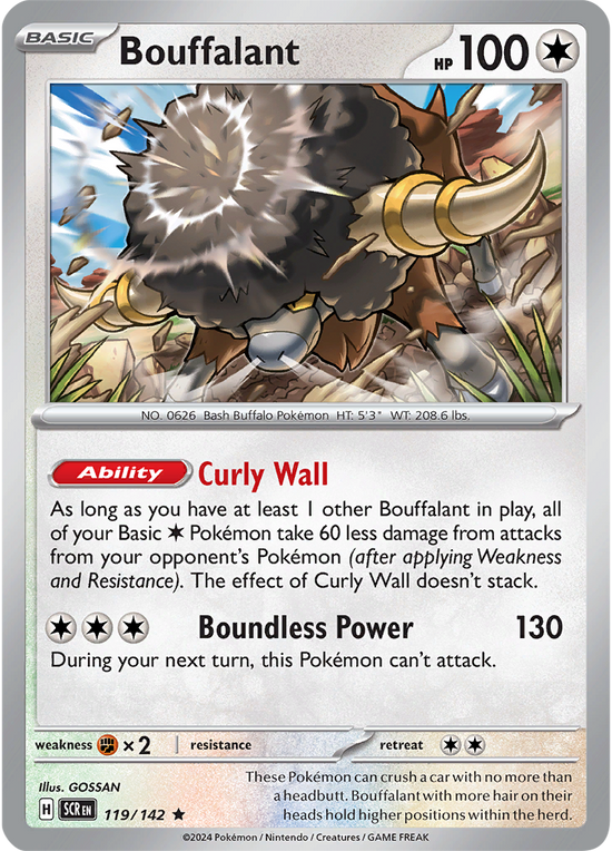 Bouffalant 119/142 - Rare - Reverse Holo