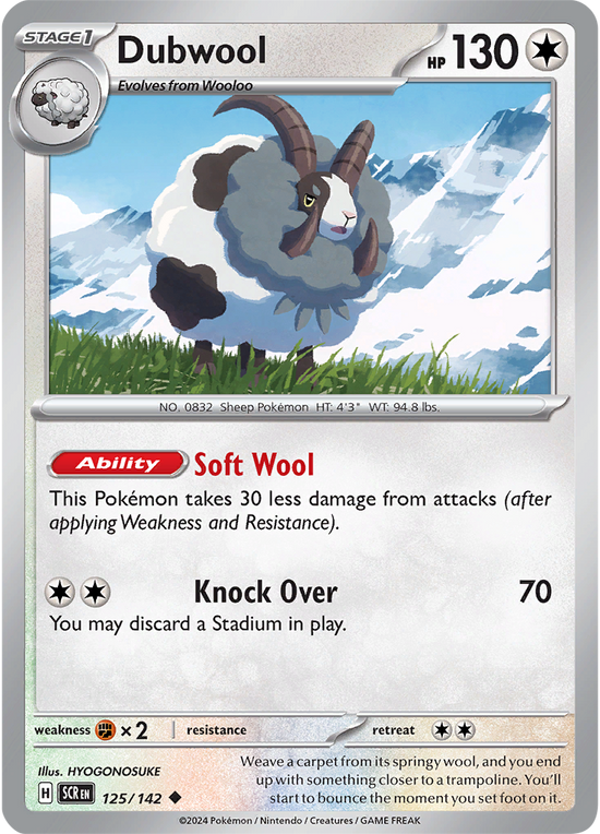 Dubwool 125/142 - Uncommon - Reverse Holo