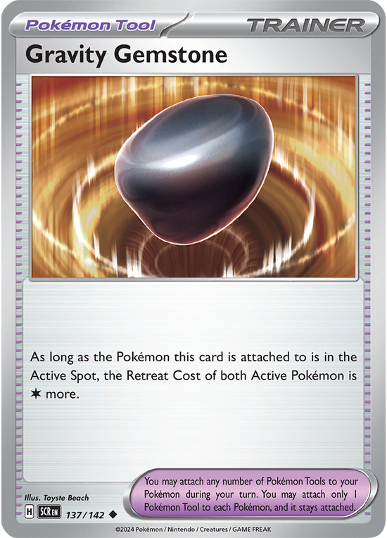 Gravity Gemstone 137/142 - Uncommon - Reverse Holo (español)