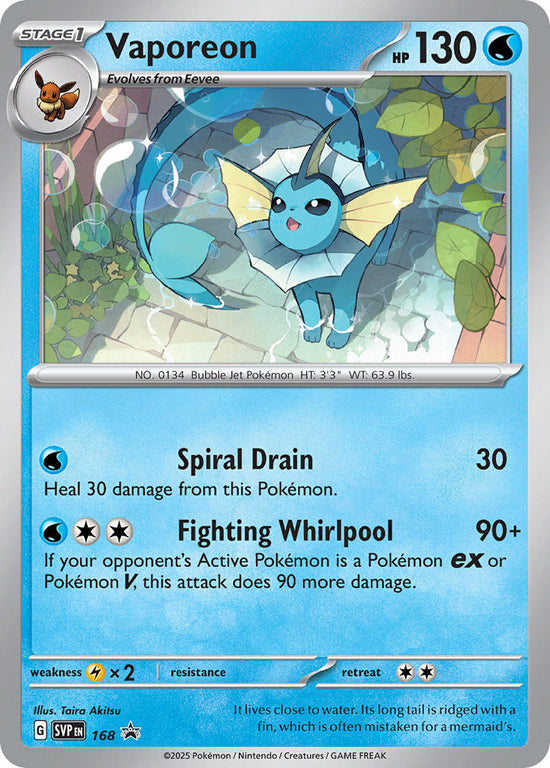Vaporeon SVP 168 - Prismatic Evolutions - ESPAÑOL