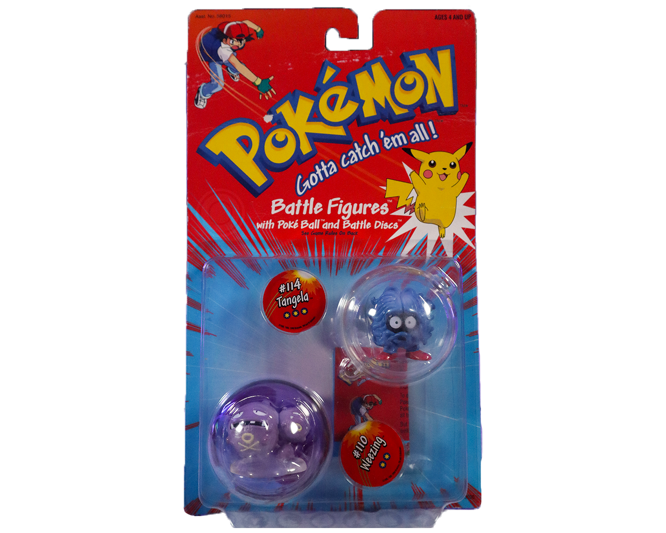 Pokémon Battle Figures Poke Ball Discs Tangela #114 Weezing #110